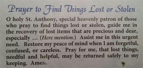 Prayer to find something lost. Things To Know About Prayer to find something lost. 
